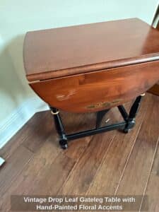 Vintage-Drop-Leaf-Gateleg-Table-with-Hand-Painted-Floral-Accents
