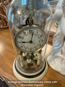 Vintage-German-Anniversary-Clock-with-Porcelain-Figures