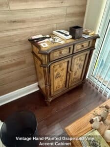 Vintage-Hand-Painted-Grape-and-Vine-Accent-Cabinet