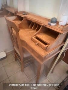 Vintage-Oak-Roll-Top-Writing-Desk-with-Chair