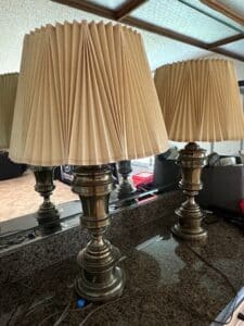 Vintage-Stiffel-Brass-Table-Lamps-with-Pleated-Shades