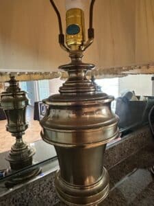 Vintage-Stiffel-Brass-Table-Lamps-with-Pleated-Shades-second-image