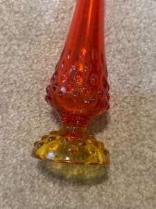 Vintage-Viking-Glass-Amberina-Hobnail-Swung-Vase-second-image