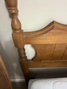 Vintage-Wooden-Headboard-and-Footboard-Set-with-Queen-Size-Mattress-and-Box-Spring-second-image