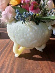 Westmoreland-Milk-Glass-Hobnail-Footed-Planter-or-Compote-second-image