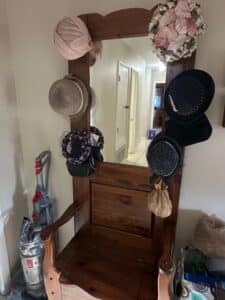 Wooden-Hall-Tree-with-Mirror-and-Storage-Bench