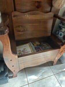 Wooden-Hall-Tree-with-Mirror-and-Storage-Bench-third-image