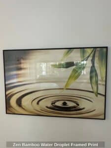Zen-Bamboo-Water-Droplet-Framed-Print