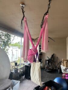 Aerial-Silks-Hammock-Set-with-Ceiling-Mounts