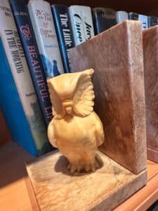 Carved-Alabaster-Owl-Bookends-third-image