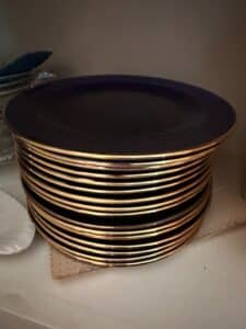 Cobalt-Blue-Dinner-Plates-with-Gold-Rim-by-Rosenthal