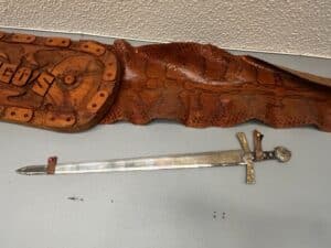 Decorative-Sword-with-Engraved-Blade-and-Snakeskin-Grip