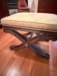 Ethan-Allen-Alexis-X-Frame-Upholstered-Ottoman-or-Bench