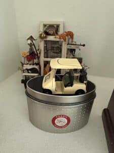 Fossil-Golf-Cart-Desk-Clock-Tin
