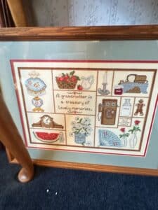 Framed-Cross-Stitch-A-Grandmother-is-a-Treasury-of-Lovely-Memories