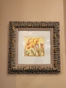 Framed-Floral-Watercolor-Painting-by-A.-Melion