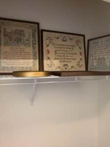 Framed-Inspirational-Cross-Stitch-Samplers-Set-of-Bless-This-House-Serenity-Prayer-Kitchen-Theme