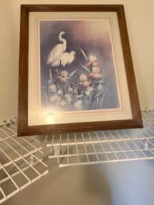 Framed-Print-of-Egrets-and-Irises-by-M.P.-Elliott