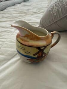 Hand-Painted-Lusterware-Creamer-with-Dutch-Scene-TT-Company