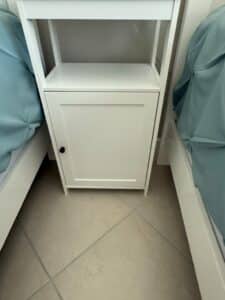 IKEA-GULLABERG-White-Nightstand-with-Shelf-and-Door