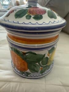 Italian-Ceramic-Jar-with-Fruit-Motif-and-Lid