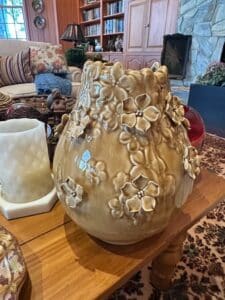Large-Ceramic-Vase-with-Applied-Dogwood-Blossoms