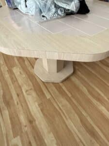 Light-Oak-Pedestal-Dining-Table-with-Tile-Inset