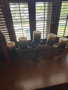 Ornate-Metal-Candelabra-with-Taper-Candles