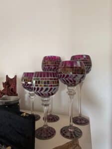 Set-of-Mosaic-Glass-Wine-Glass-Candle-Holders