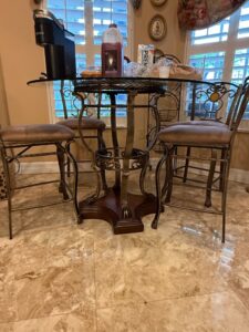 Signature-Design-by-Ashley-Glambrey-Round-Glass-Top-Bar-Table-with-Upholstered-Stools