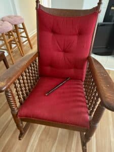 Victorian-Barley-Twist-Spindle-Rocking-Chair-with-Red-Upholstery