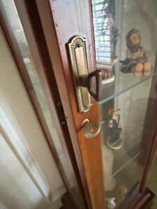Vintage-Curio-Cabinet-with-Glass-Doors-and-Shelves-second-image