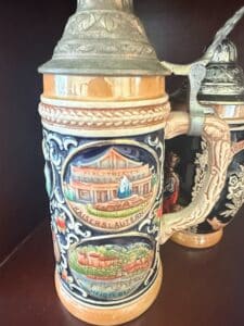 Vintage-German-Beer-Stein-with-Pfalztheater-Kaiserslautern-and-Heidelberg-Scenes-by-Gerz