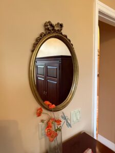 Vintage-Oval-Giltwood-Mirror-with-Ribbon-Top