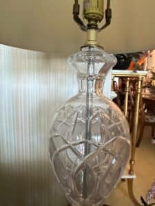 Waterford-Crystal-Table-Lamp-with-Pleated-Shade-second-image