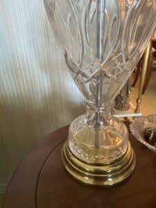 Waterford-Crystal-Table-Lamp-with-Pleated-Shade-third-image