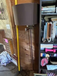 Adjustable-Floor-Lamp-with-Octagonal-Shade-and-Yellow-Pole