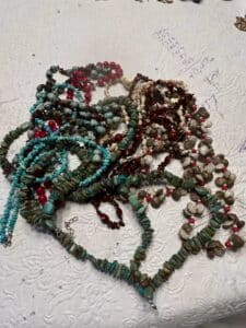 Assorted-Natural-Stone-and-Shell-Necklaces-likely-Native-American