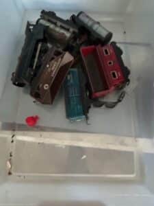 Assorted-Vintage-Toy-Train-Cars-Lot