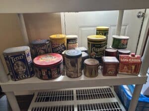 Collection-of-Vintage-Advertising-Tins