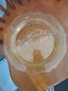 Federal-Glass-Patrician-Amber-Depression-Glass-Plate