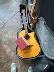 Fender-Telecaster-Style-Electric-Guitar-and-Acoustic-Guitar-Set