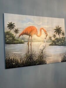 Flamingo-and-Egret-Painting-1