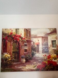 Impressionistic-Courtyard-Painting-with-Flowers-1