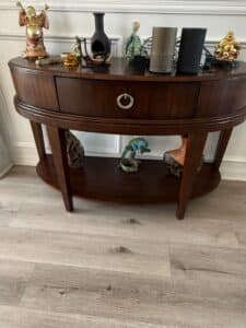 Mahogany-Demilune-Console-Table-with-Drawer-1