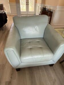 Pale-Blue-Leather-Armchair-Homelegance-Spivey-1
