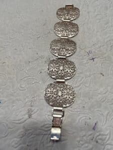 Sterling-Silver-Filigree-Oval-Link-Bracelet