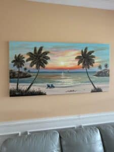 Tropical-Beach-Sunset-Painting-by-HANS-1