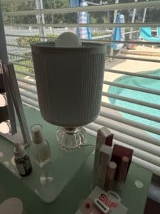 Vintage-Cut-Lead-Crystal-Lamp-with-Pleated-Shade-1