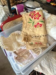 Vintage-Hand-Embroidered-Linen-Textiles-and-Lace-Lot